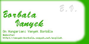 borbala vanyek business card